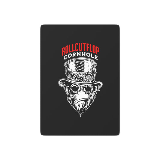 Roll Cut Flop Cornhole™ Custom Playing Cards - Steampunk Gorilla Logo